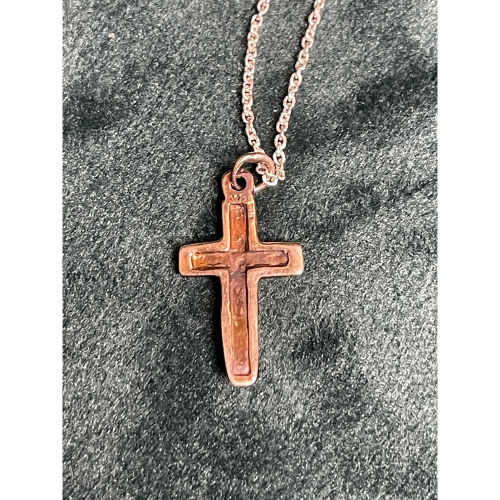 925 Sterling Silver Necklace Crucifix Cross Pendant Italy 18 Inch - Picture 3 of 6
